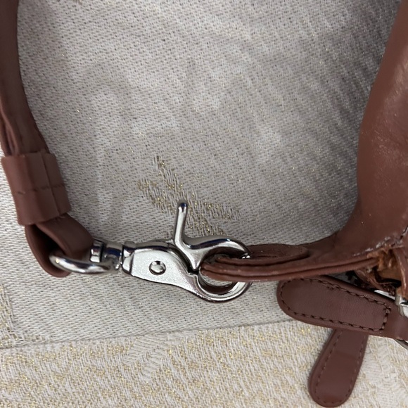 Great American Leather Works Brown Crossbody Purse Zip Pockets - Picture 12 of 12
